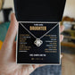 To My Lovely Daughter - Love  KNot  Necklace