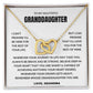 To My Beautiful Granddaughter - Interlocking Hearts Necklace Gift Grandma