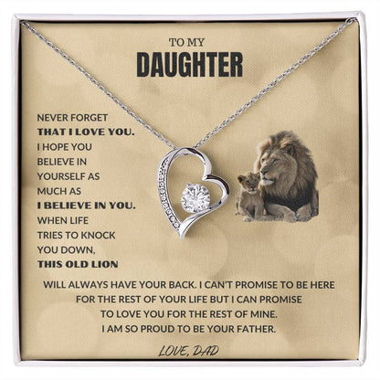 Daughter - Proud Lion - Forever Love Necklace