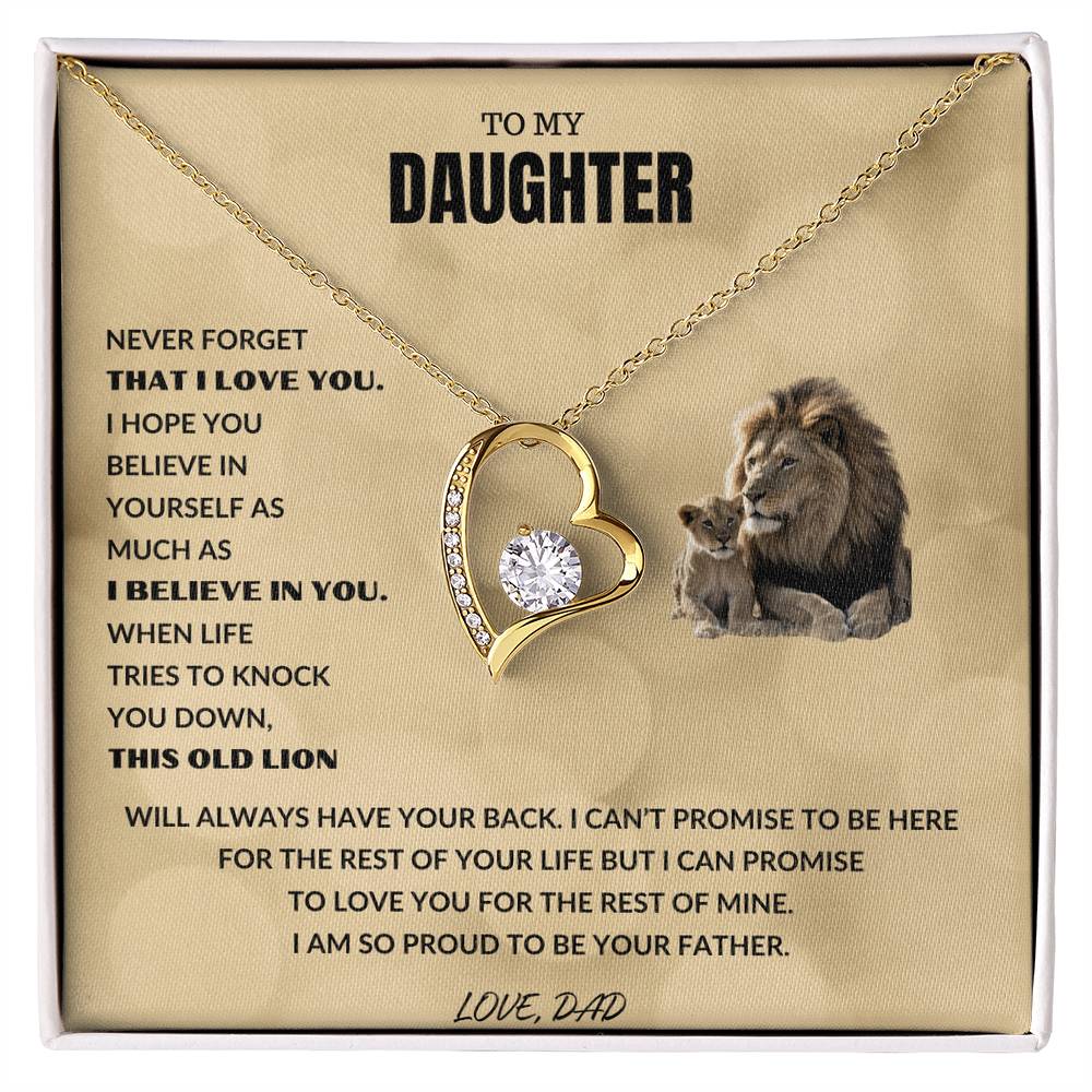 Daughter - Proud Lion - Forever Love Necklace